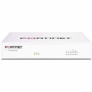 Fortinet FortiGate FG-40F Manageable Firewall - 5 Gbit/s Firewall Throughput, Intrusion Prevention, AES (256-bit), SHA-256, SSL, TLS 1.3, 200 VPN, 5 x RJ45 Ports | FG-40F-BDL-809-12