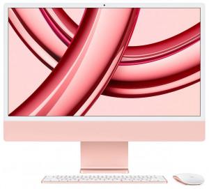 'Product Image: APPLE MQRU3LL/A (2024) iMac - M3 Chip 8‑Core CPU, 8GB, 512GB SSD, 10-Core GPU | 16-Core Neural Engine, 24" 4.5K (4480 x 2520) (Pink)'