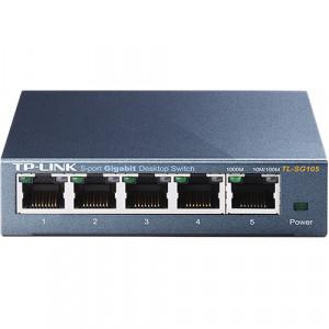 TP-LINK TL-SG105 V6 Switch - 5 × Gigabit Ethernet port Mbps, Auto-Negotiation, Auto-MDI/MDIX Ports