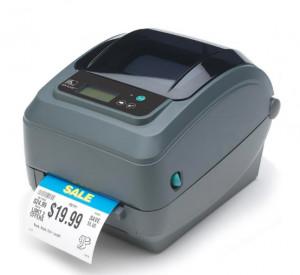 ZEBRA GX42-102522-000 Barcode Label Printer - 4MB, 8MB, Thermal Transfer, 203 dpi, Dispenser, LCD Display